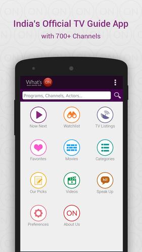What's On India : TV Guide App