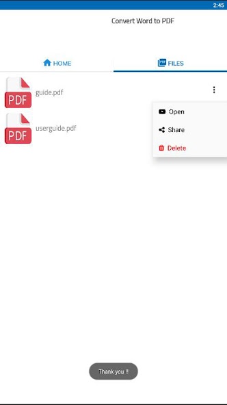 Convert Word to PDF