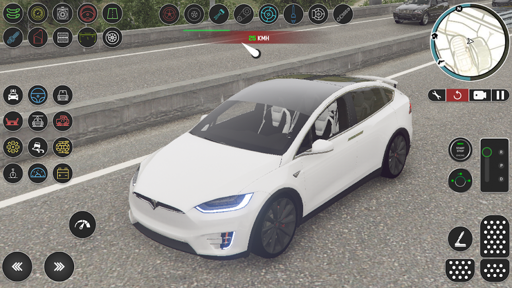 Electric Tesla Model X Driver