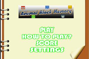 Animal Block Memory Games