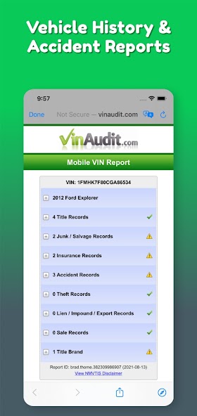 VIN Check Report for Used Cars