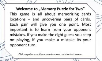 Memory Puzzle, Two Player Game