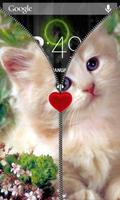 Kitten Zipper Screen Lock