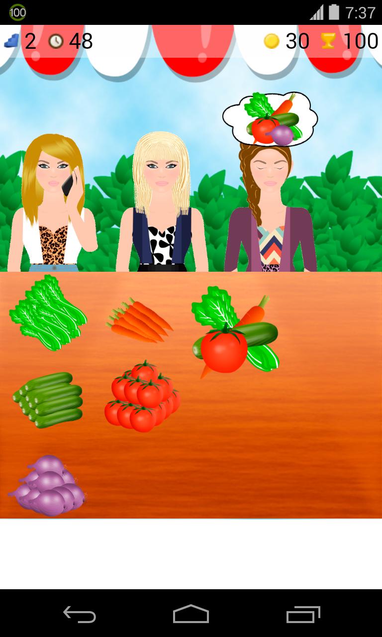 vegetables market game