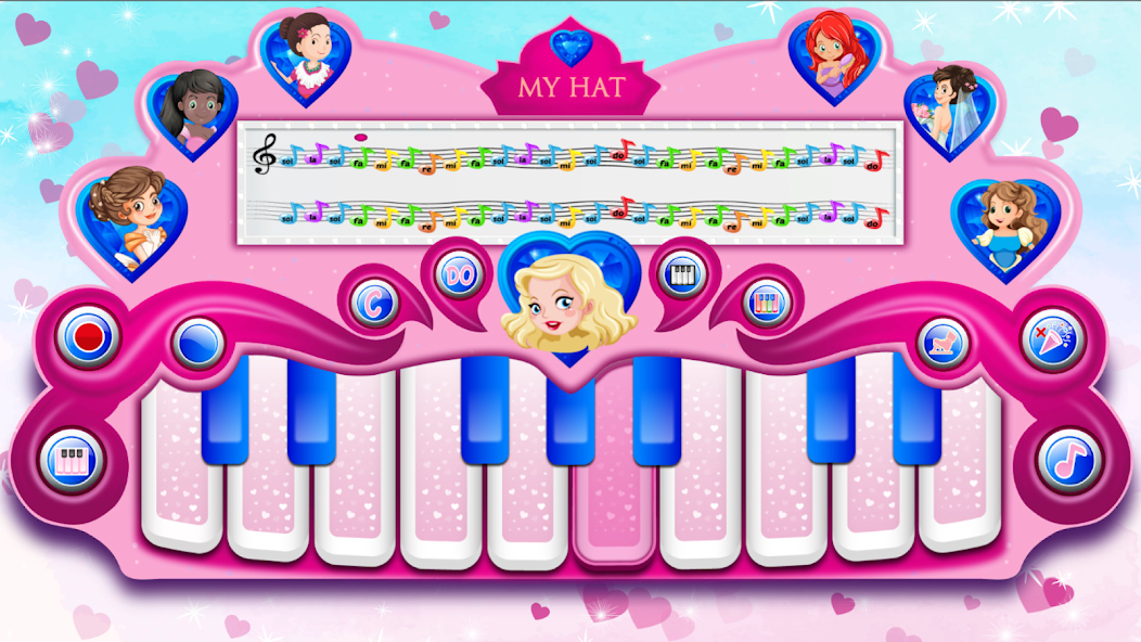 Pink Real Piano Princess Piano