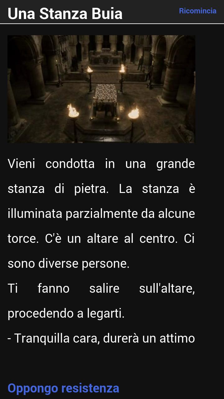 Una Stanza Buia Libro Game