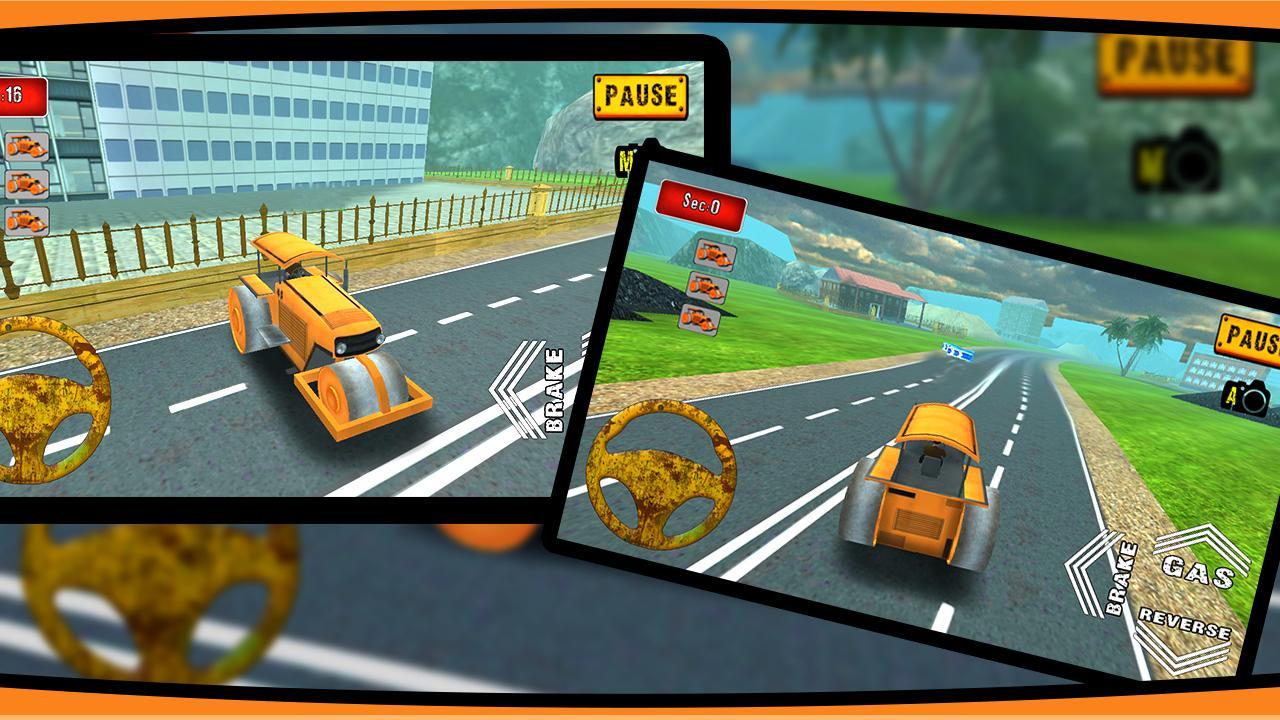 Road Roller Construction 3D