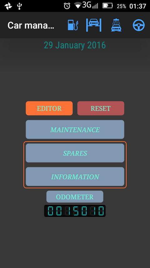 Fuel consumption, maintenance