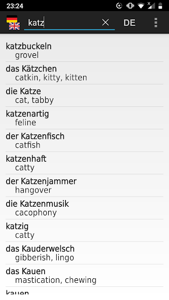 German - English offline dict.