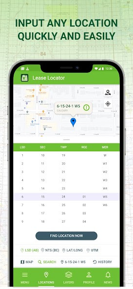 Lease Locator Oilfield LSD GPS