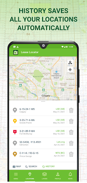 Lease Locator Oilfield LSD GPS