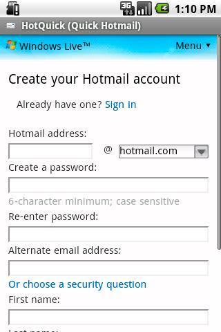 HotQuick (Quick Hotmail)