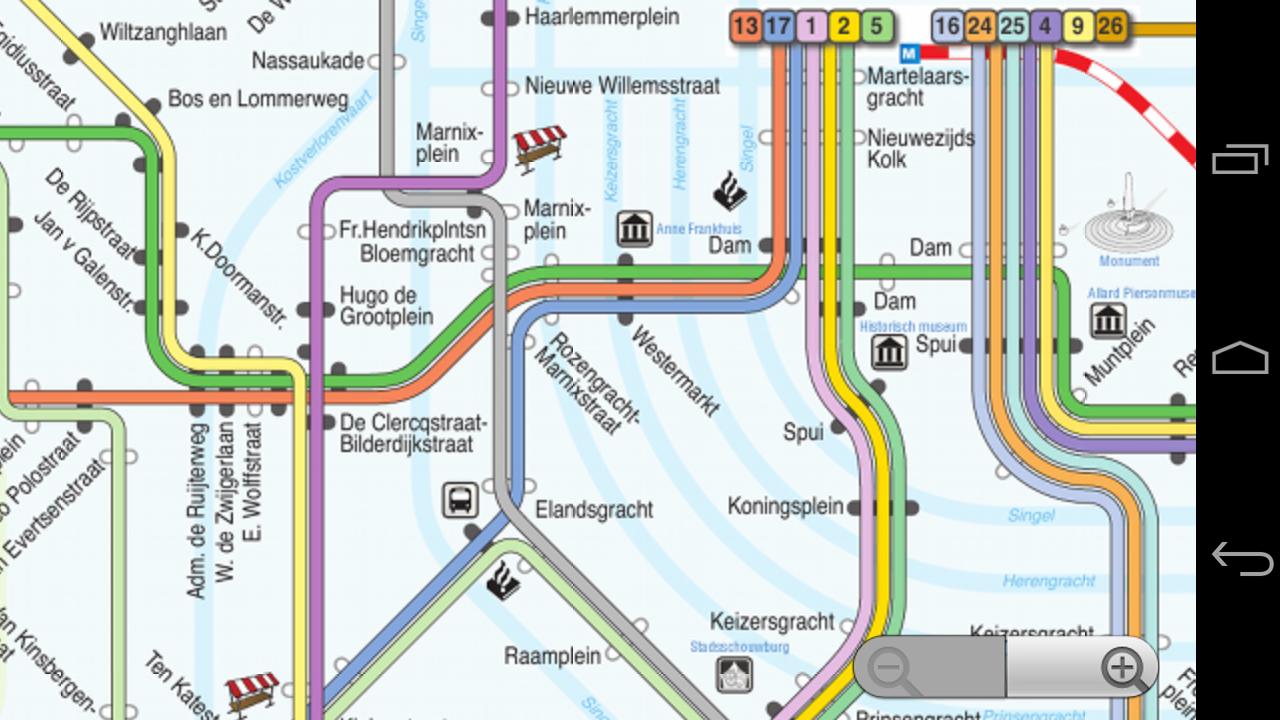 Amsterdam tram and subway