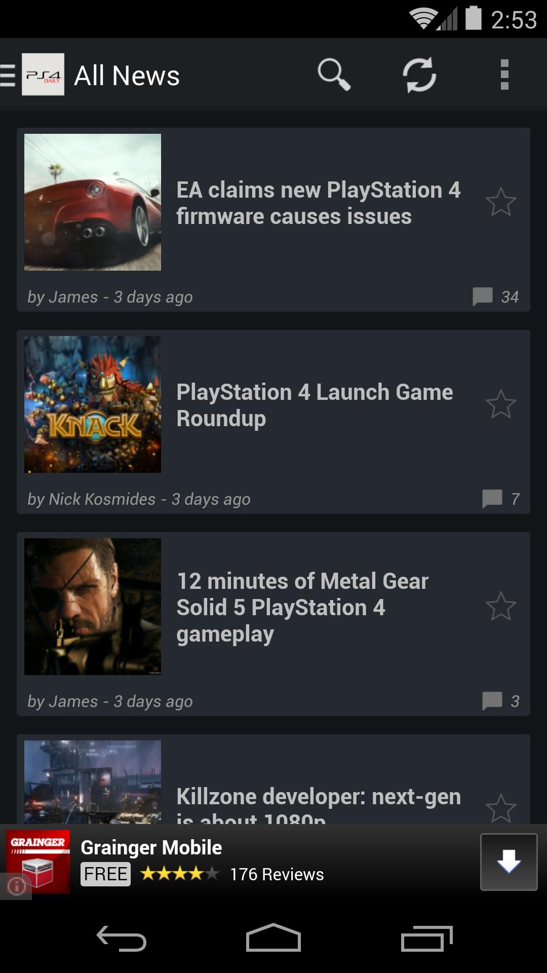 News for PS4