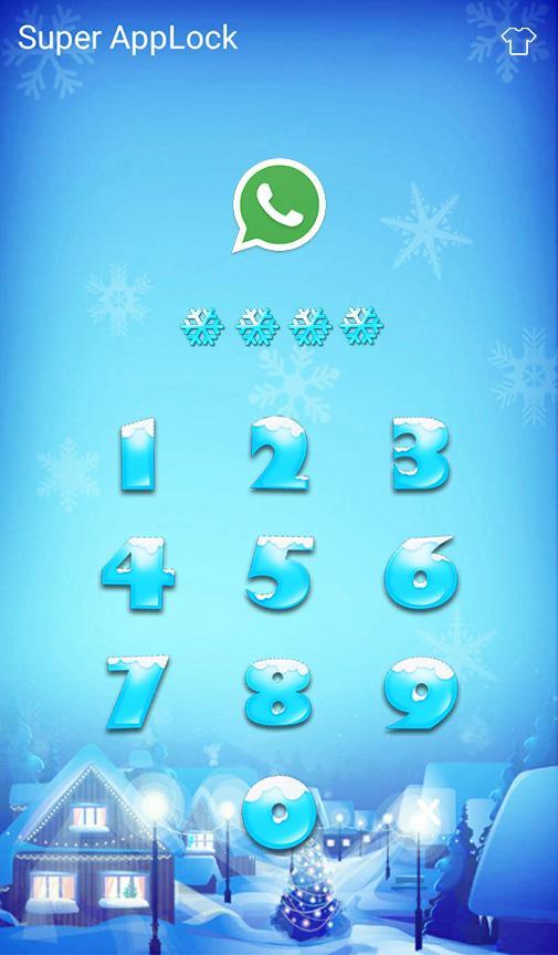 AppLock theme snow sky screen