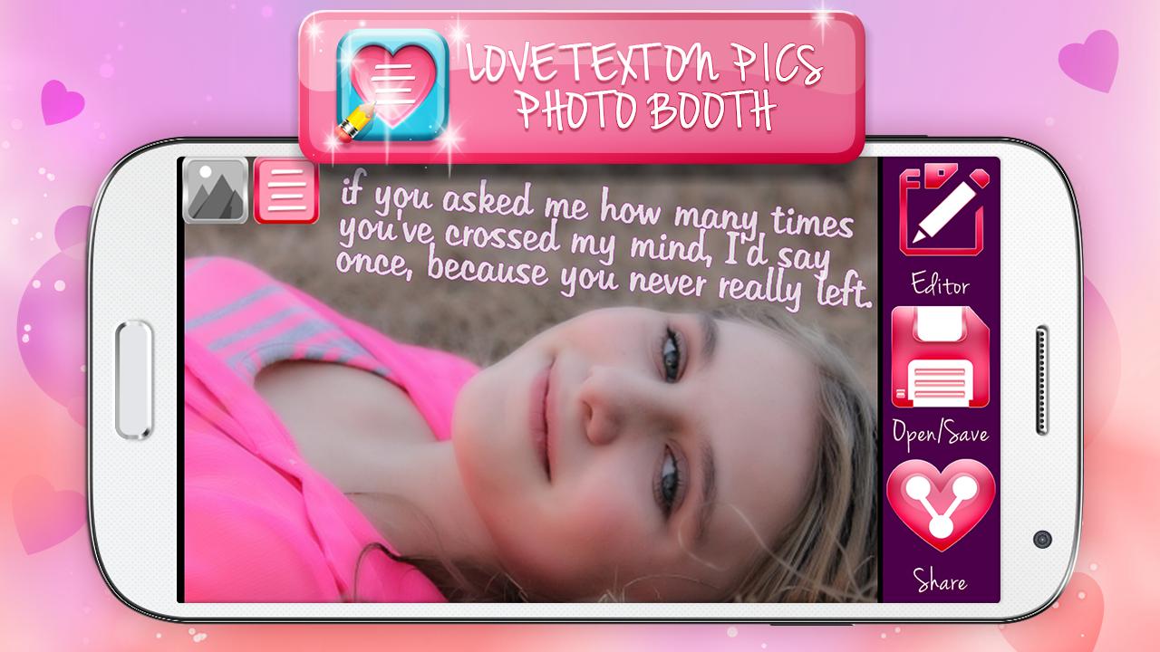 Love Text on Pics Photo Booth