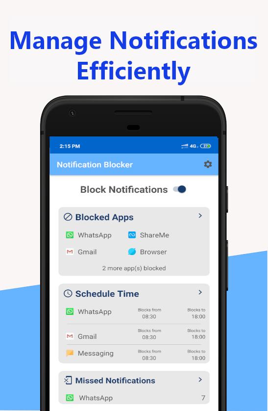 Notification Blocker, Schedule