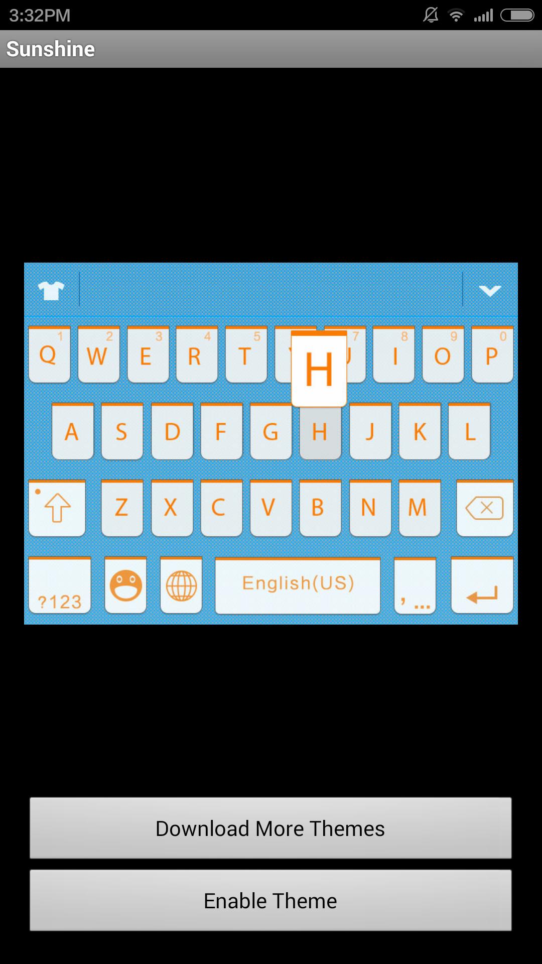 Sunshine iKeyboard Theme