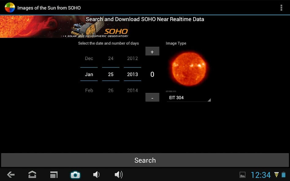 Images of the Sun from SOHO