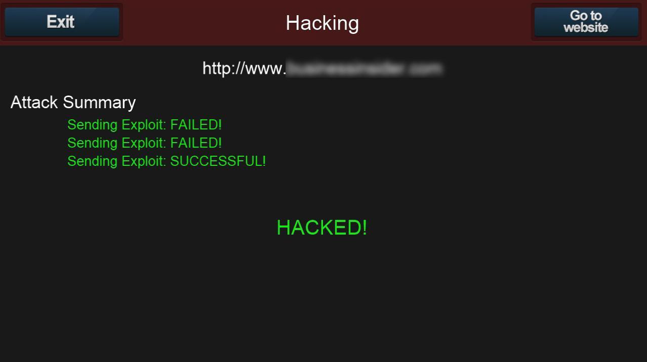 Hack Website Simulator