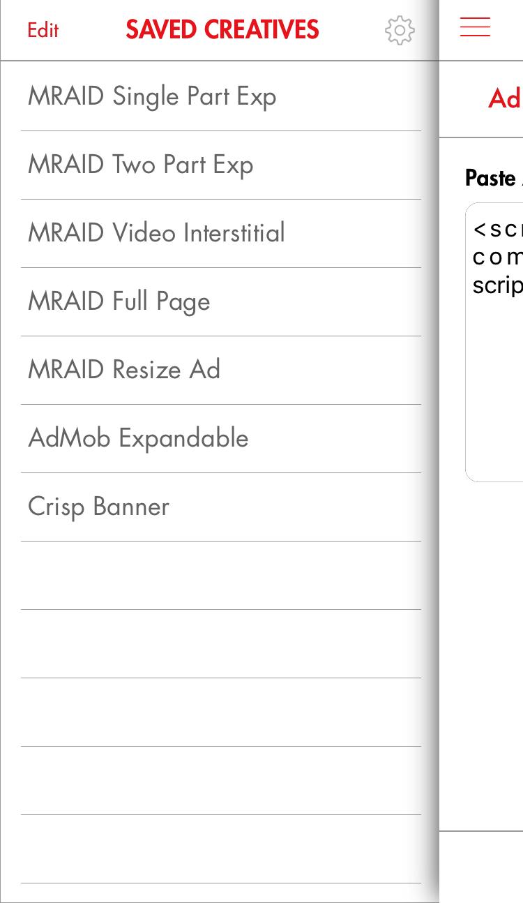 MRAID Ads SDK Tester