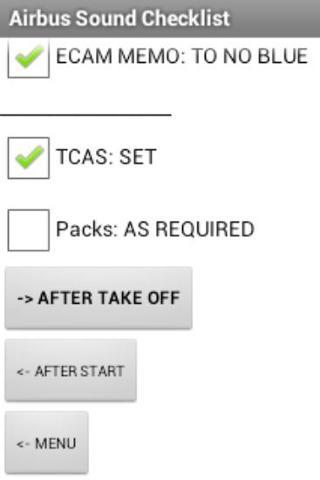 Airbus Sound Checklist