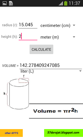 Cylinder Calculator