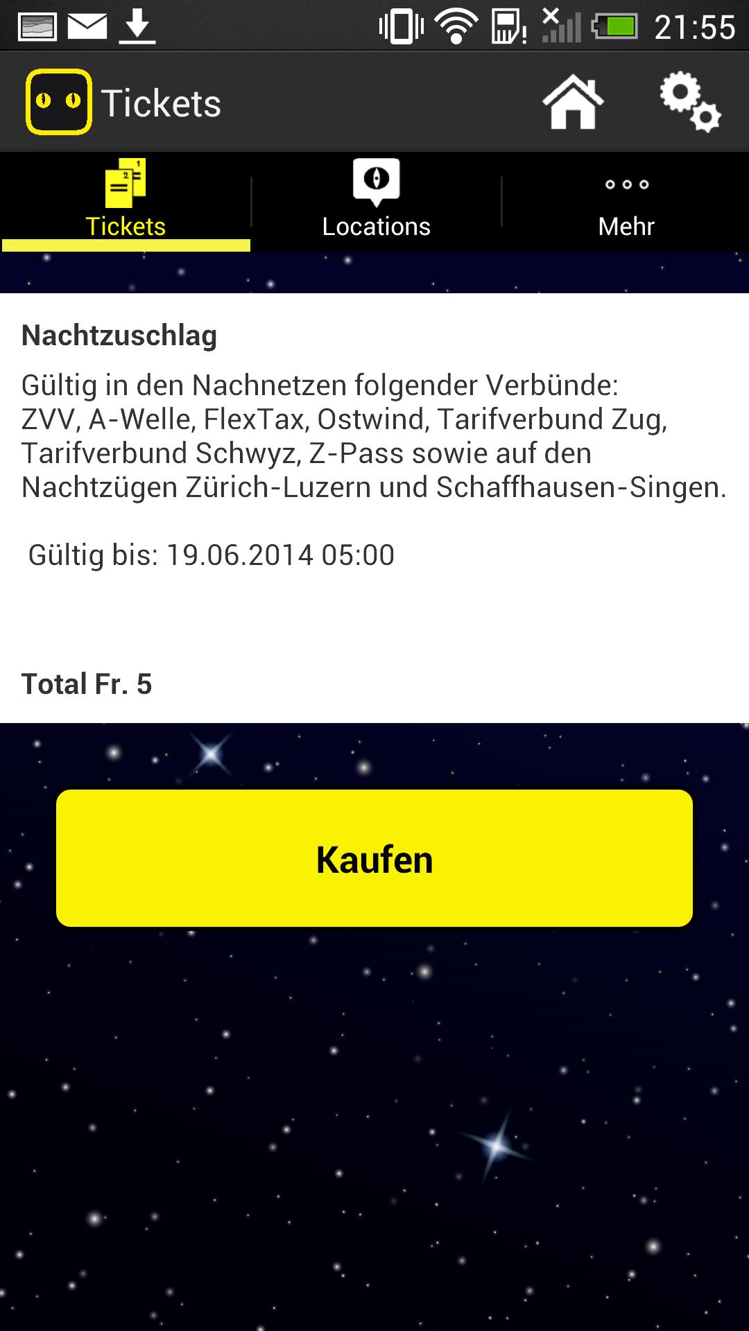 Nachtzuschlag-App