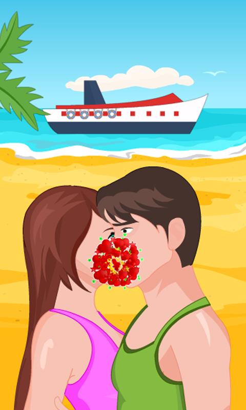 Kissing Game-Beach Couple Fun