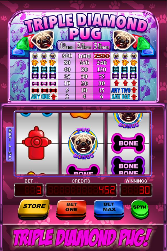 Triple Diamond Pug Slots FREE