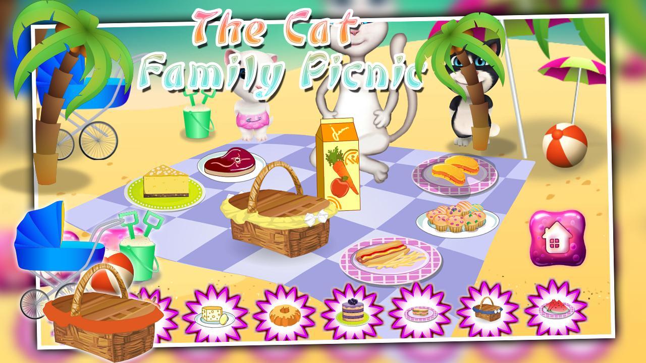 The cat family picnic