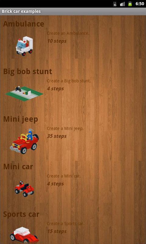 Brick car examples