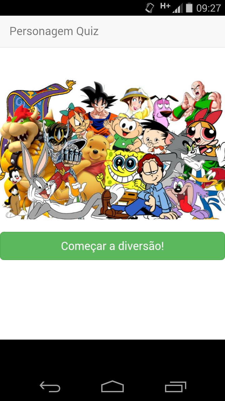 Personagem Quiz Desenhos