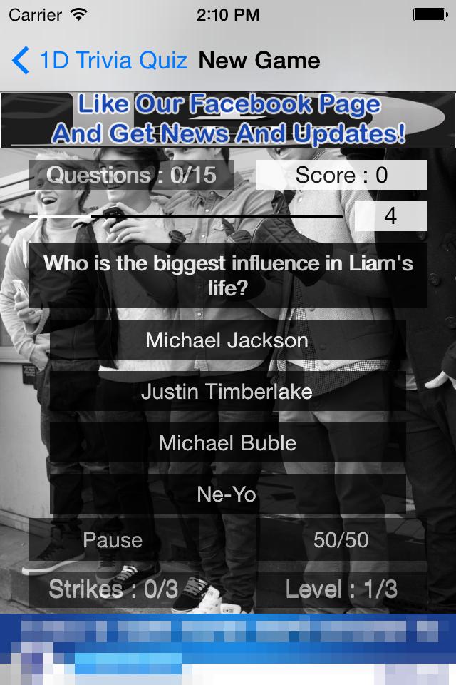 1D - One Direction Trivia Quiz