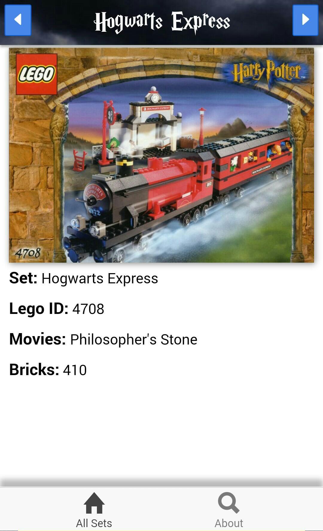 Set List for Harry Potter Lego