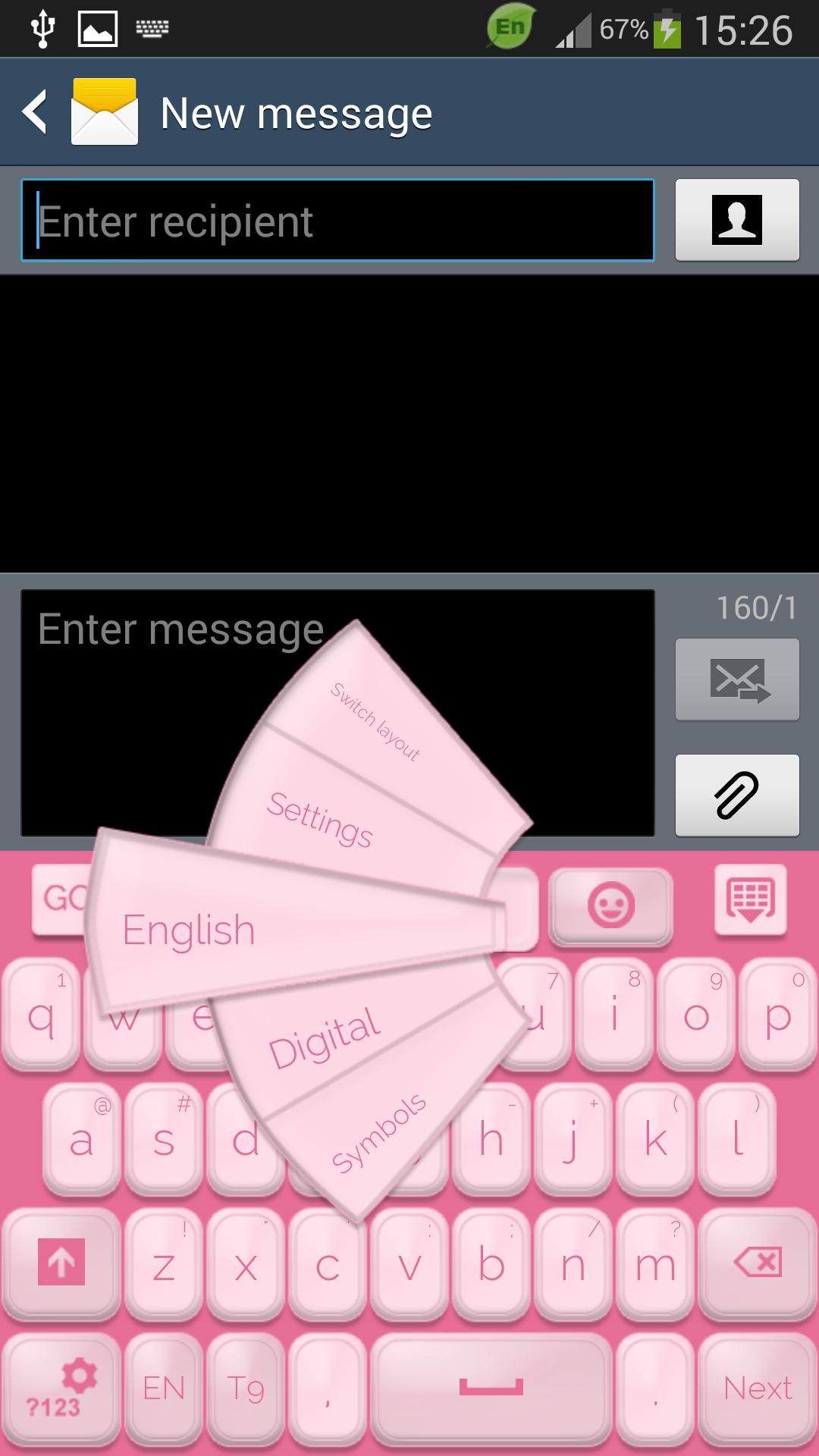 GO Keyboard Soft Pink