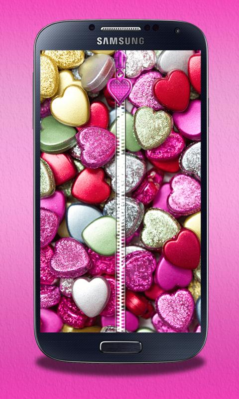 Heart Zipper Screen Lock