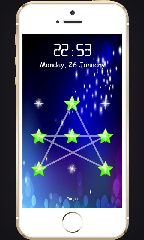 Stars Pattern Screen Lock