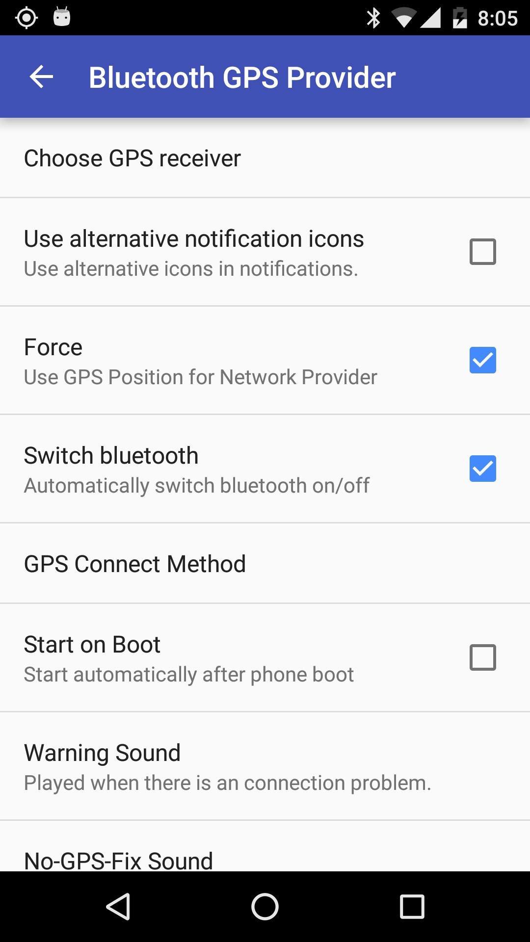 Bluetooth GPS Provider