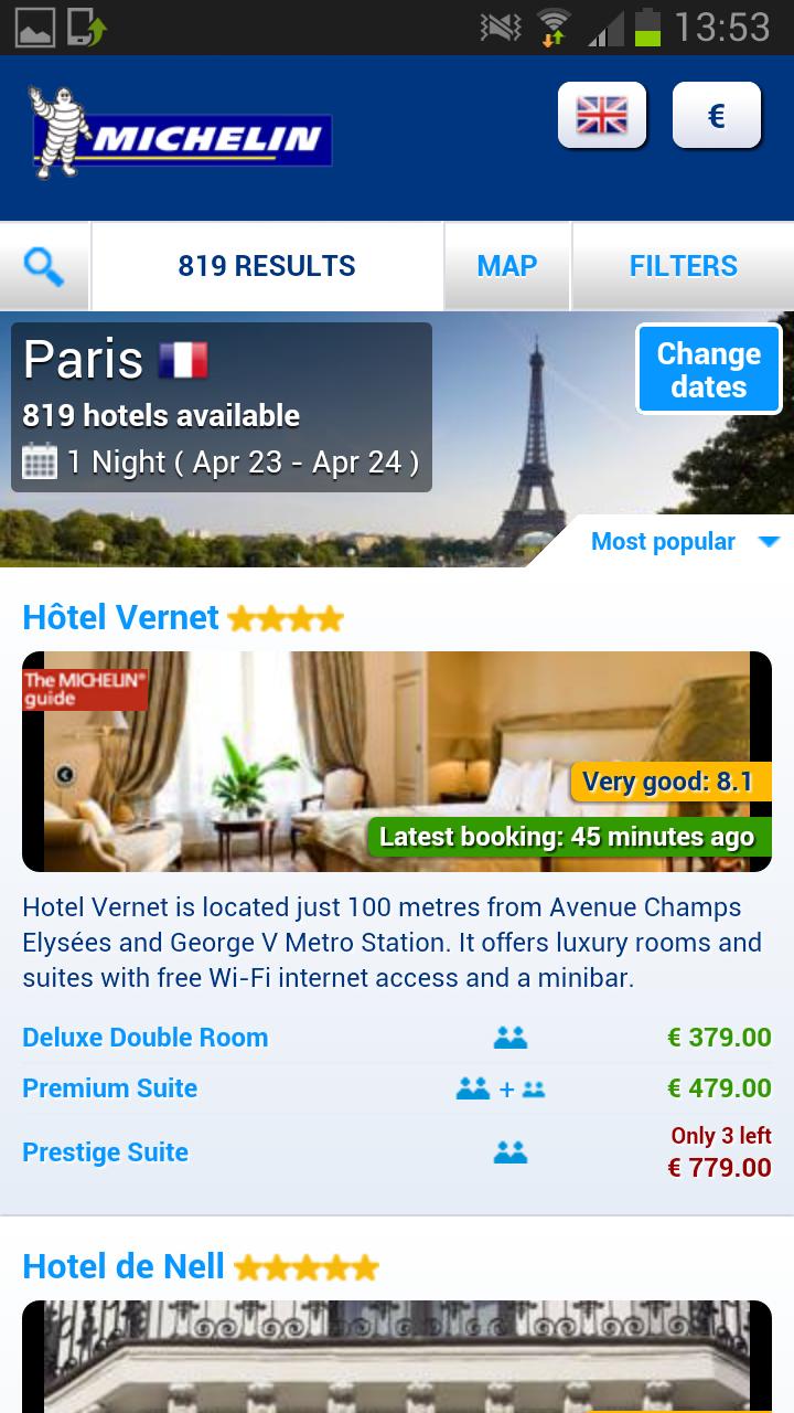 MICHELIN Hotels- Booking