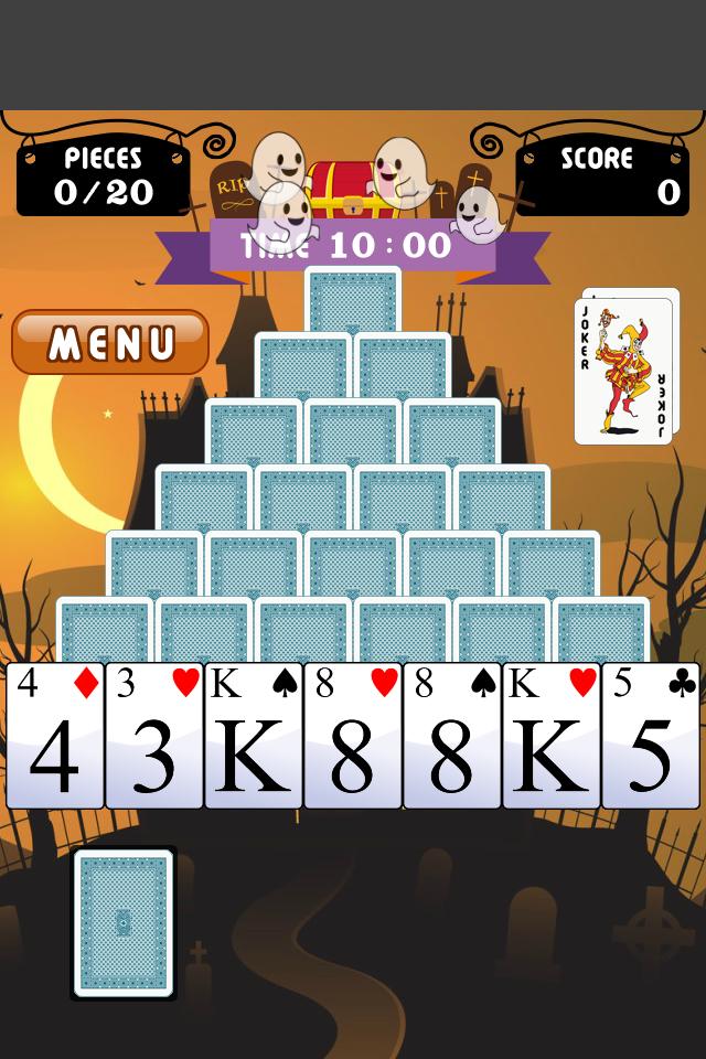 Pyramid Solitaire on Halloween