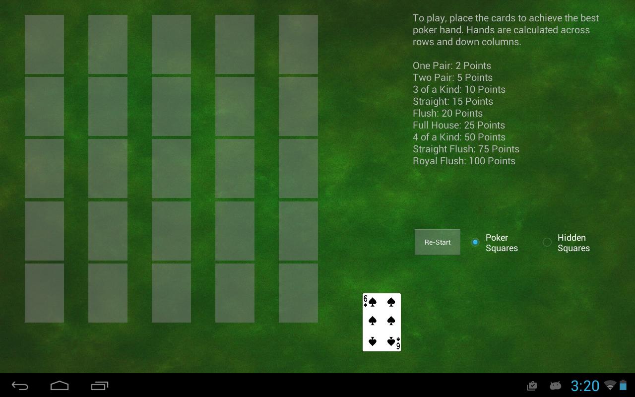 Poker Squares