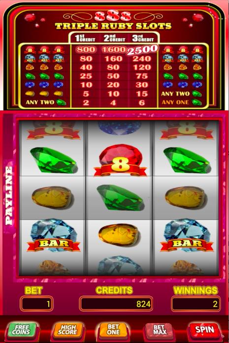 SLOTS - Triple Ruby Slots 888