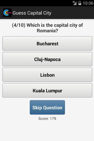 Capital City Quiz