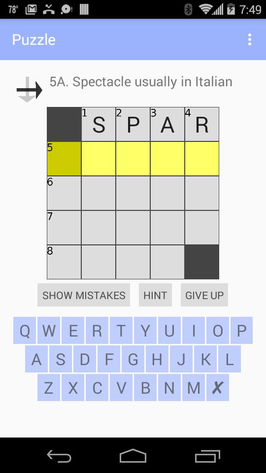 Mini Crossword