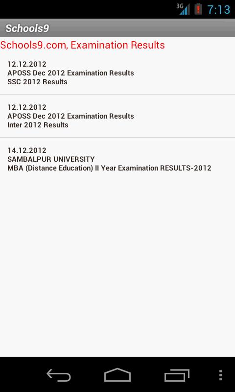 Schools9 - Exam Results