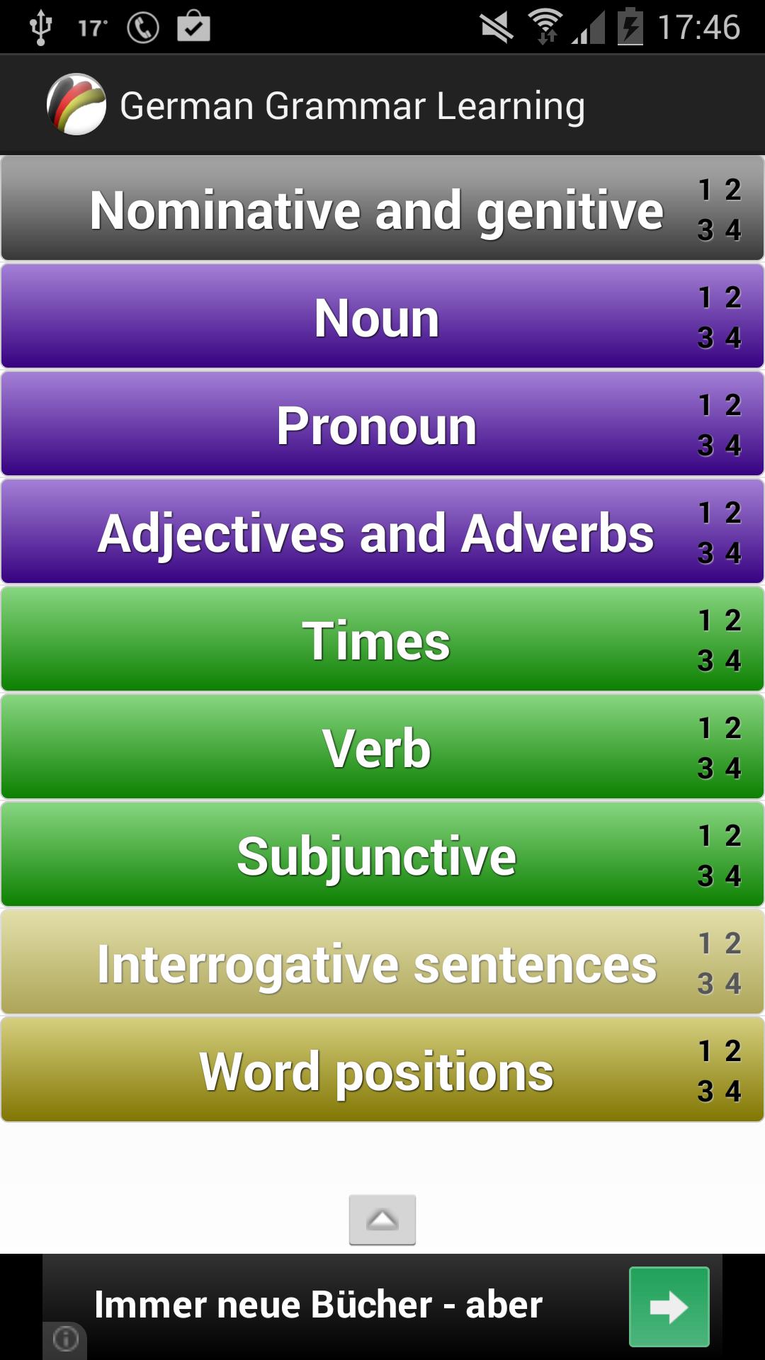 German Grammar Learning