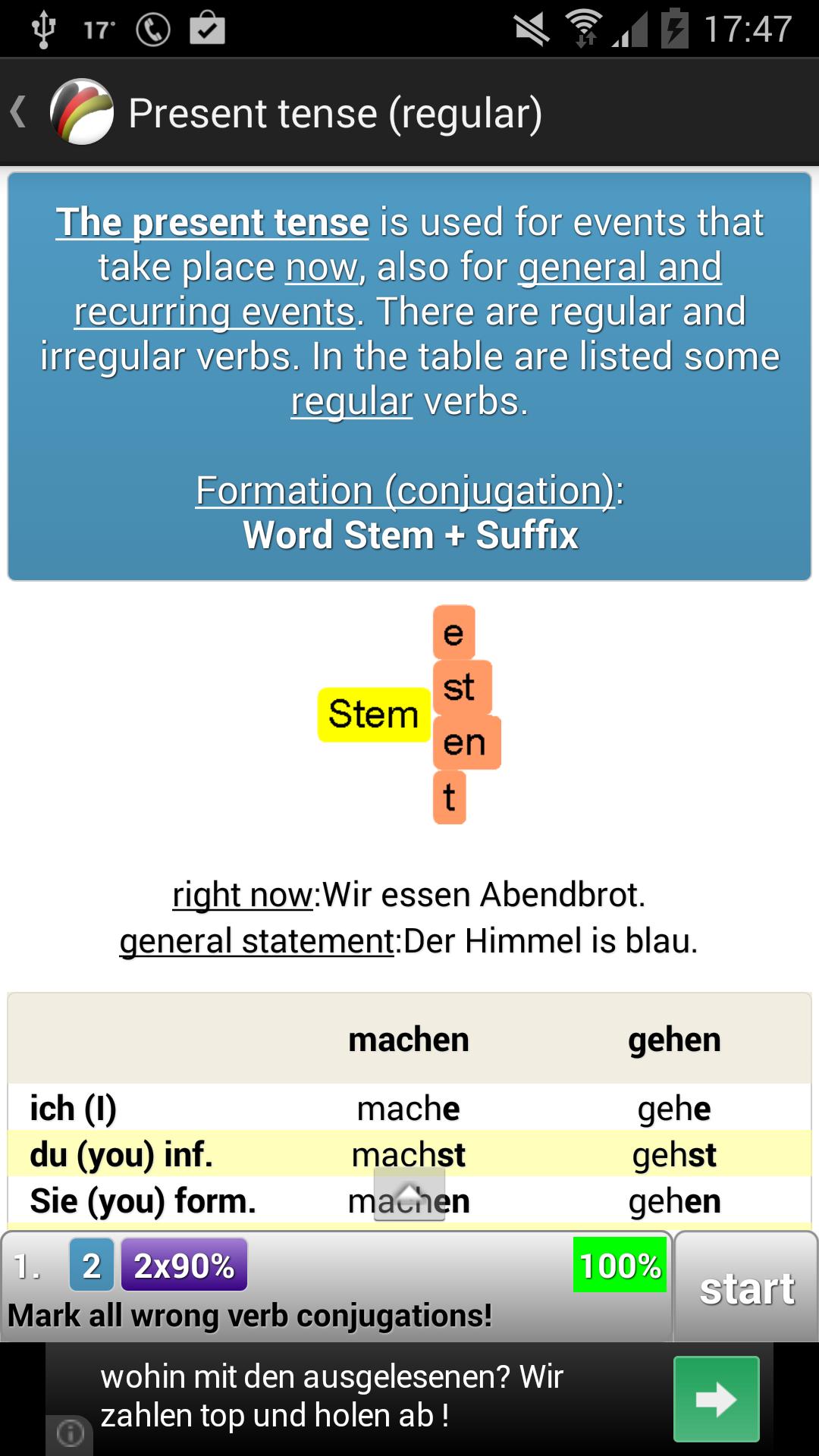 German Grammar Learning