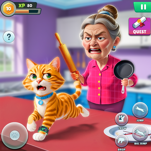 Bad Cat Chaos: Prank Gran Sim