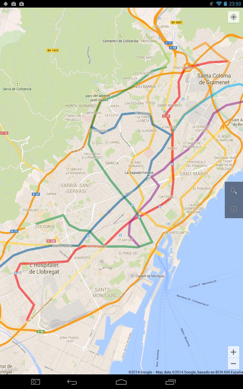 Metro map of Barcelona